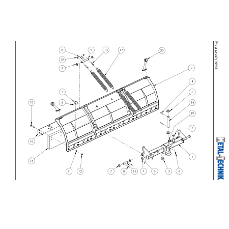 Części zamienne Metal-Technik Pług prosty lekki